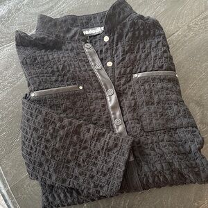 Jamie Sadock Black Textured Women's Top